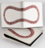 Genuine Baseball Wallet Made Real Baseball Leather with 108 Baseball Red Stitchs